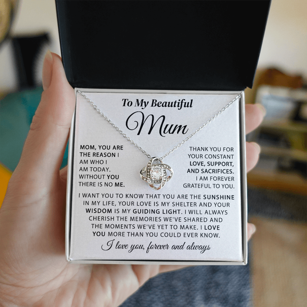 To My Beautiful Mum - The Sunshine in My Life - Knot Necklace