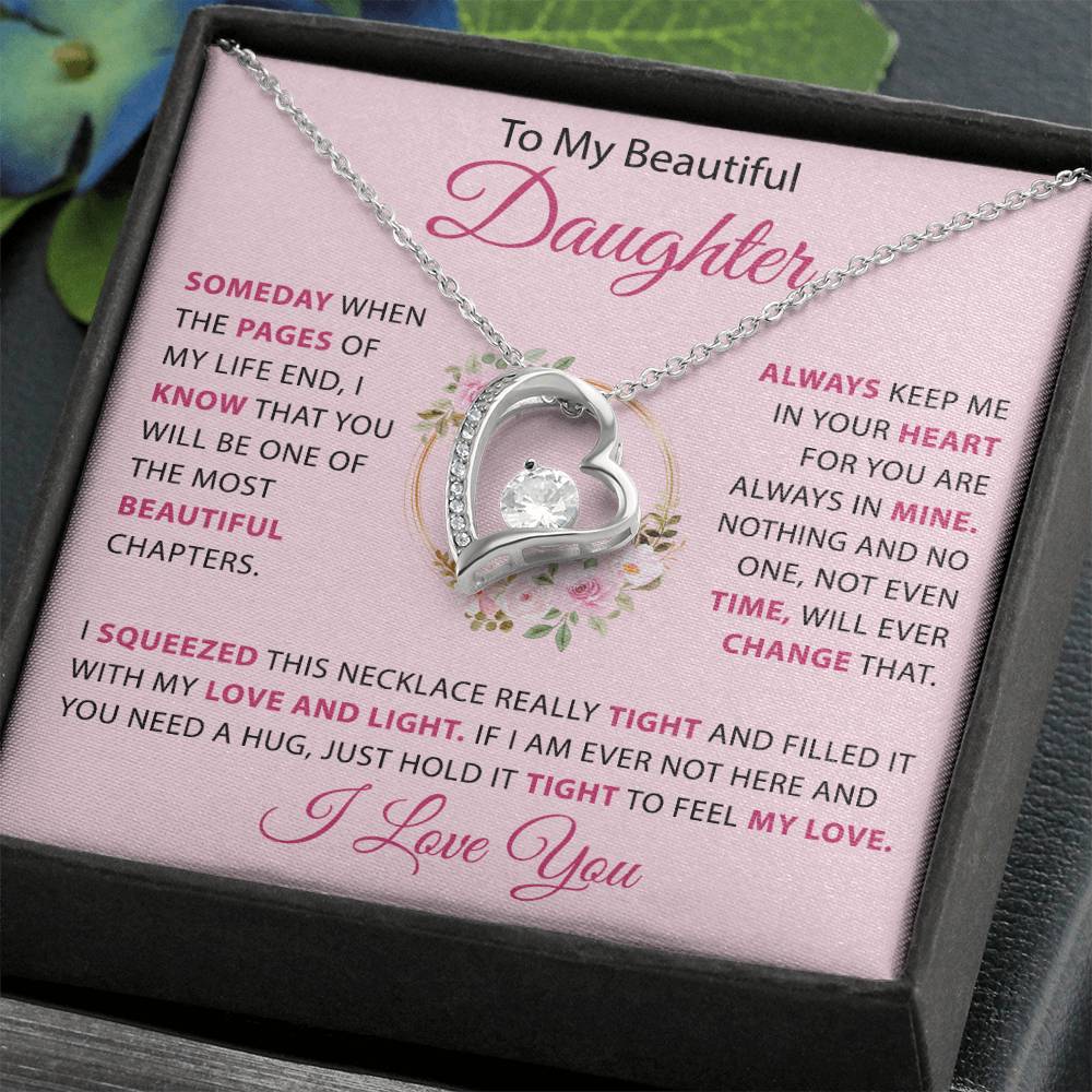 To my Daughter - Heart necklace