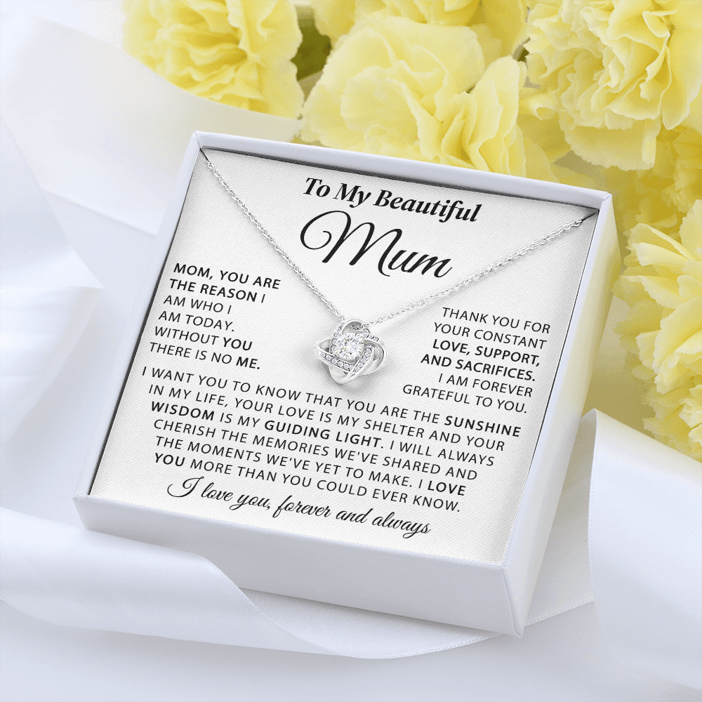 To My Beautiful Mum - The Sunshine in My Life - Knot Necklace