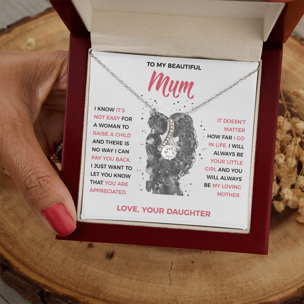 To My Loving Mum - Pendant Necklace from Daughter