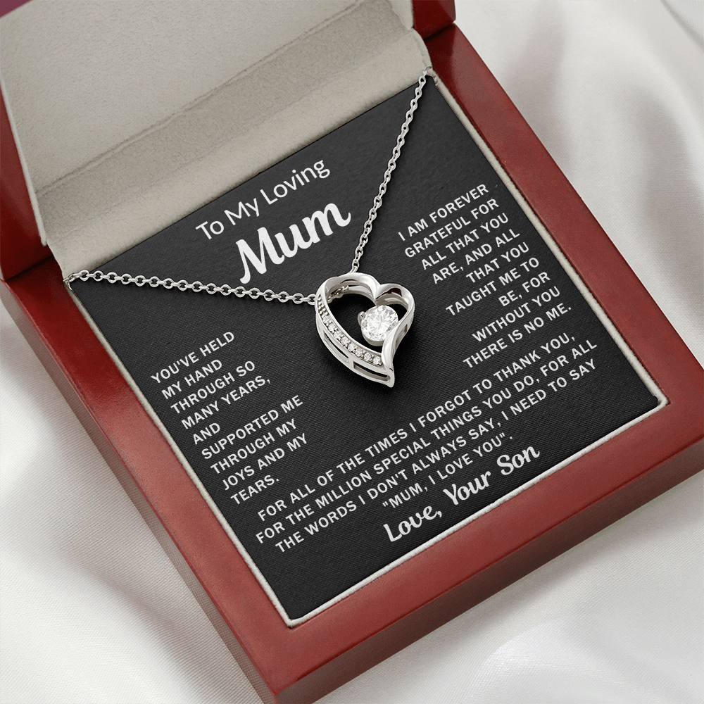 To My Loving Mum - Heart Necklace