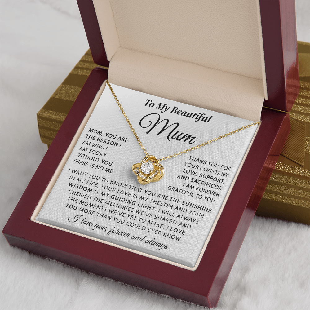 To My Beautiful Mum - The Sunshine in My Life - Knot Necklace