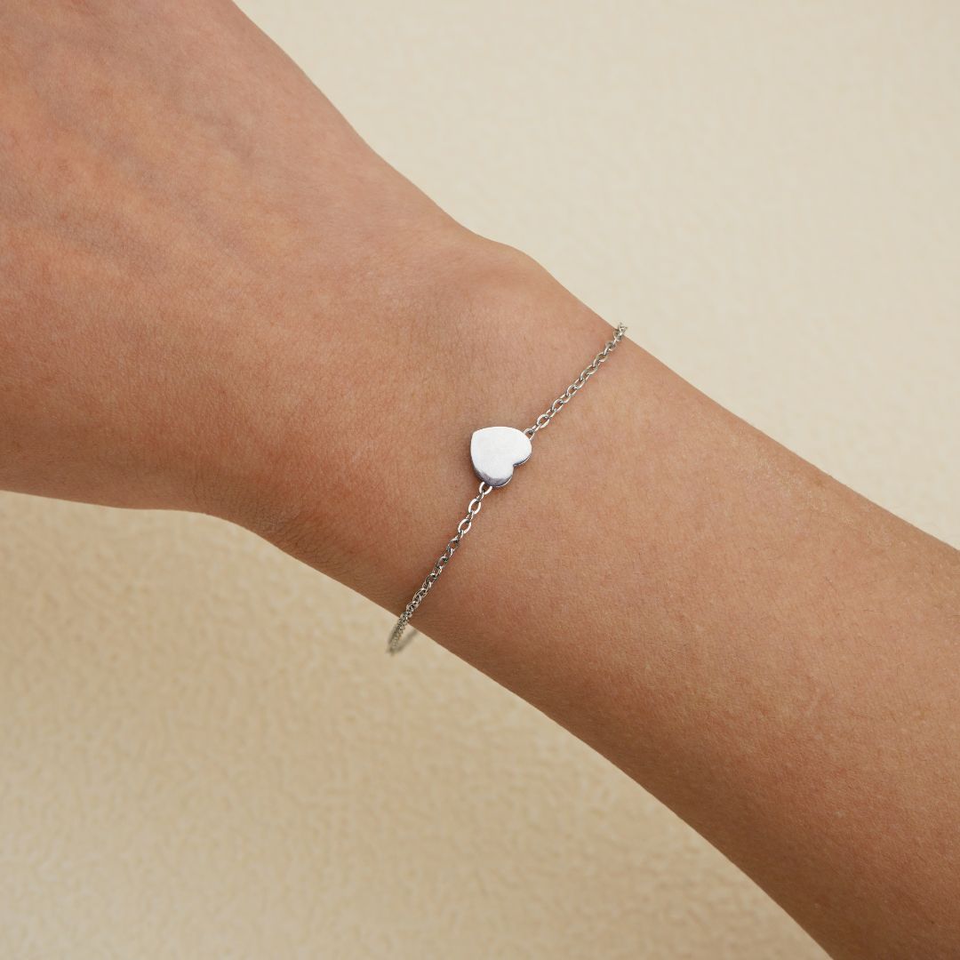 Mini Heart Bracelet (Silver)