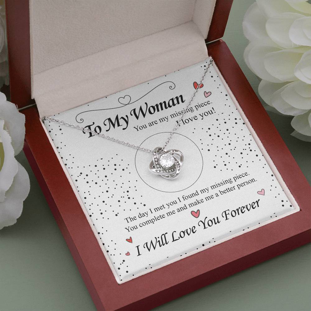 To my Woman - Love Knot Necklace