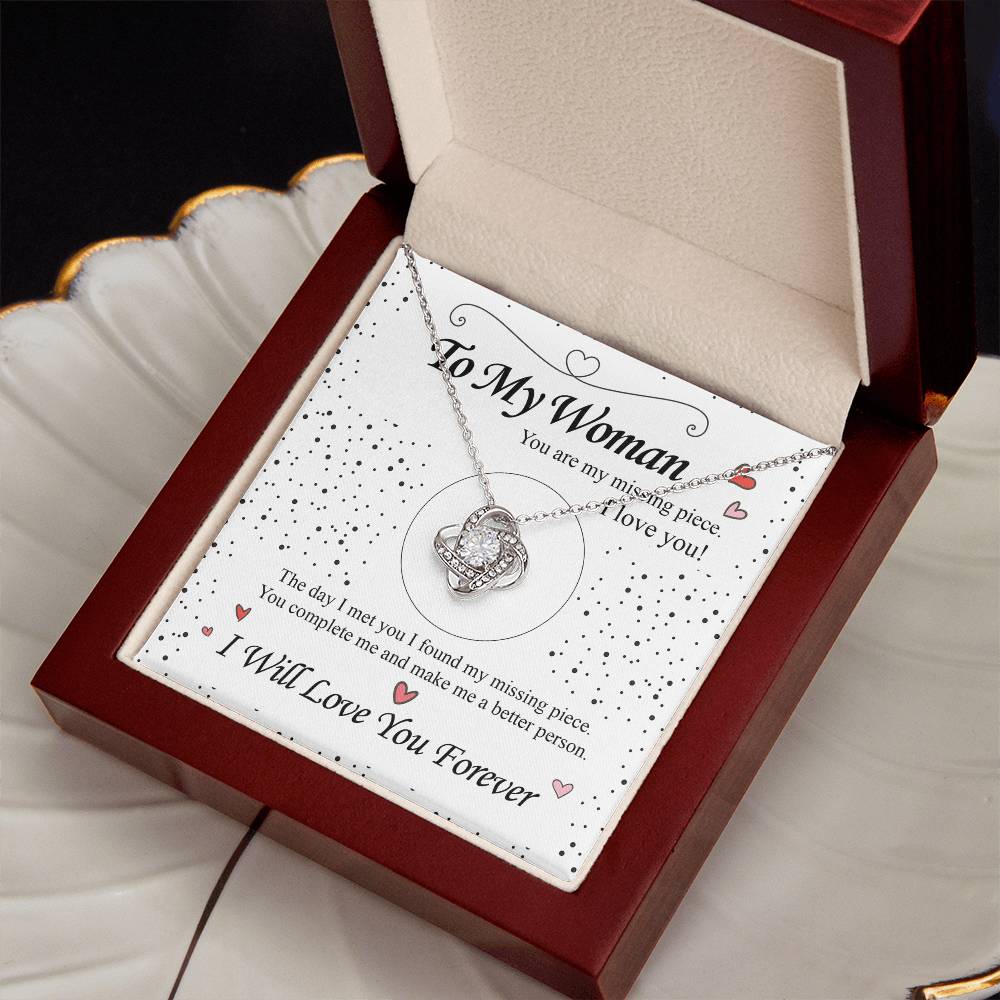 To my Woman - Love Knot Necklace