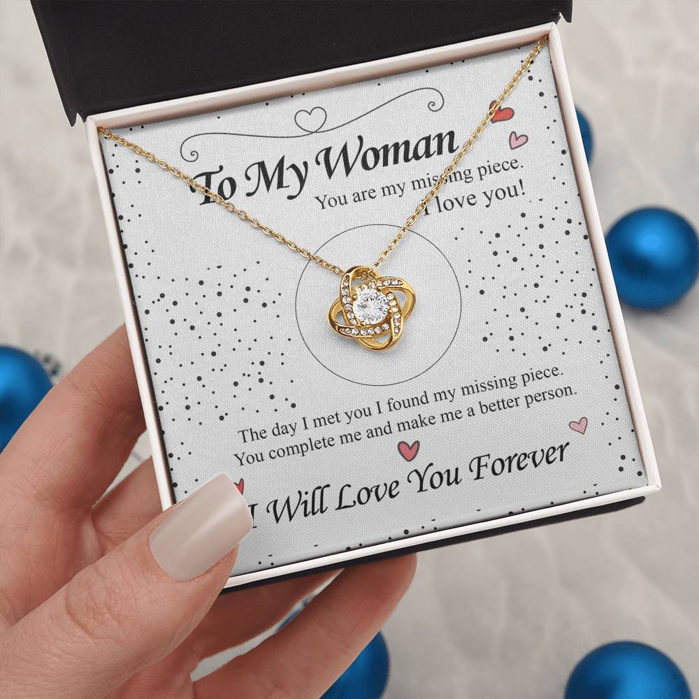 To my Woman - Love Knot Necklace