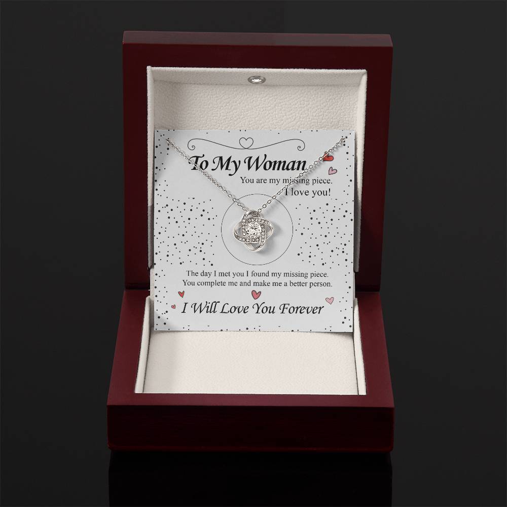 To my Woman - Love Knot Necklace