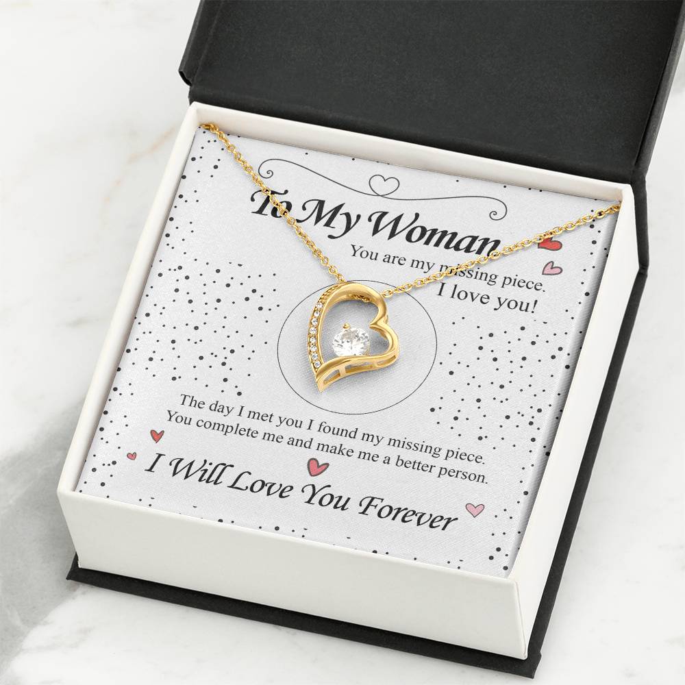 To my Wife - Love Heart Necklace