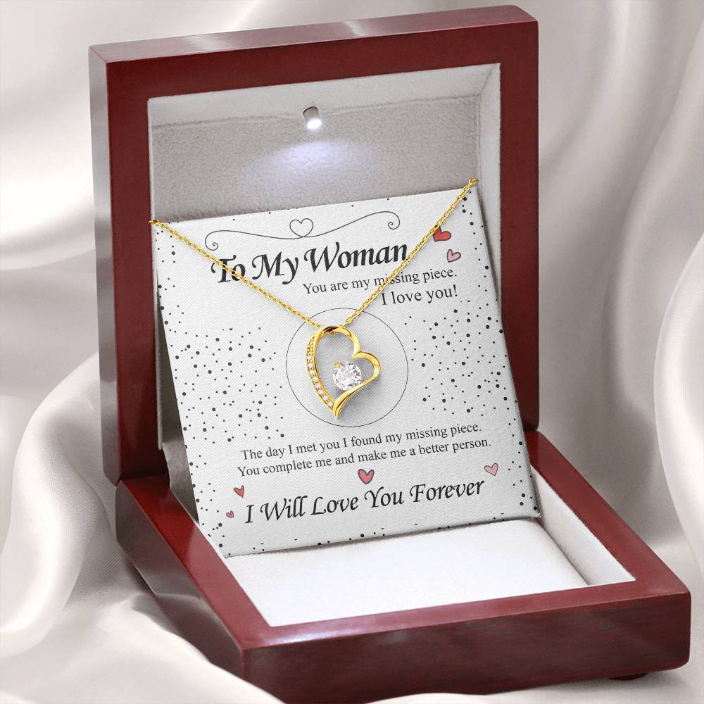 To my Wife - Love Heart Necklace